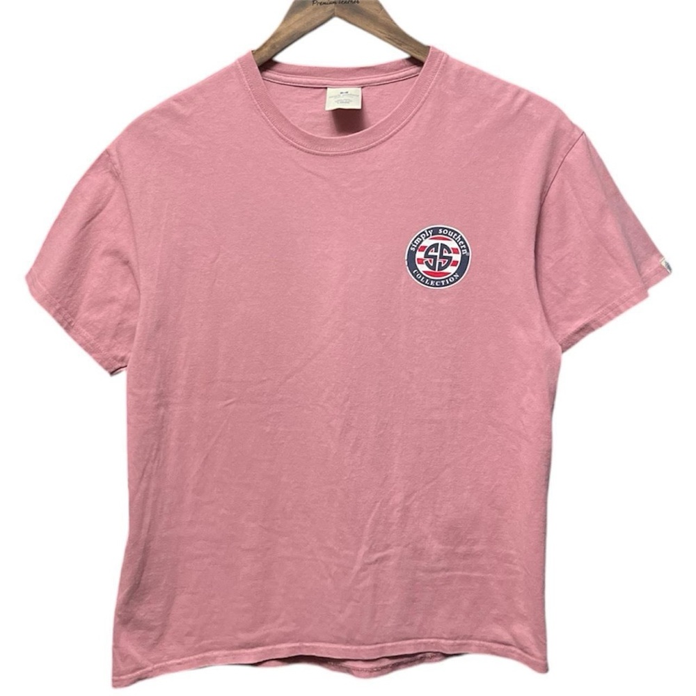 simply southern red paws and blue dog short sleeve front back graphic T-shirt